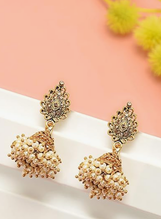 gold traditional jhumka